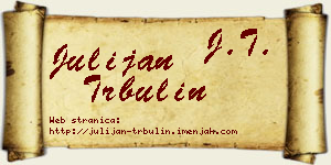 Julijan Trbulin vizit kartica